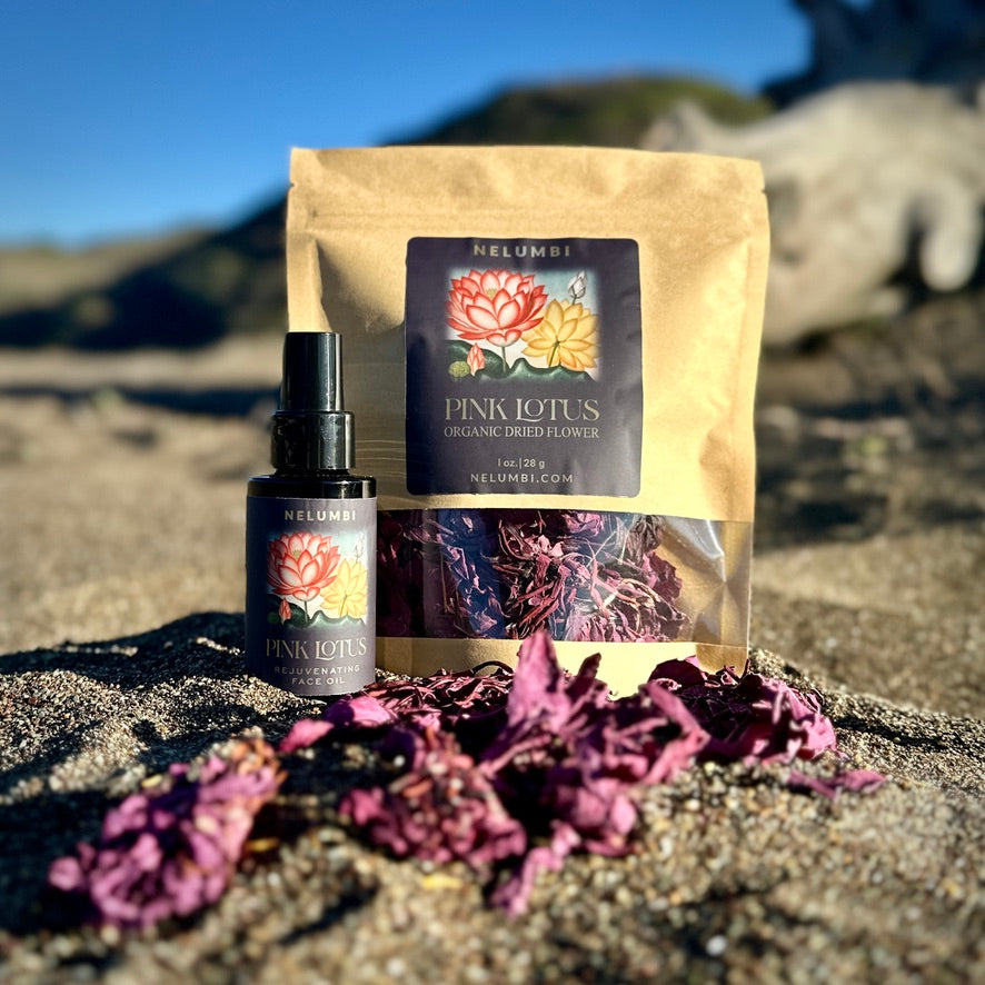 Pink Lotus Oil & Flower Combo